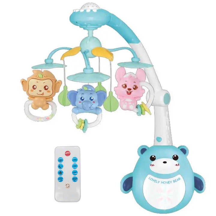 Carusel muzical patut bebelusi Kidprotect Dream World, Albastru Carusel muzical patut bebelusi Kidprotect Dream World, Albastru